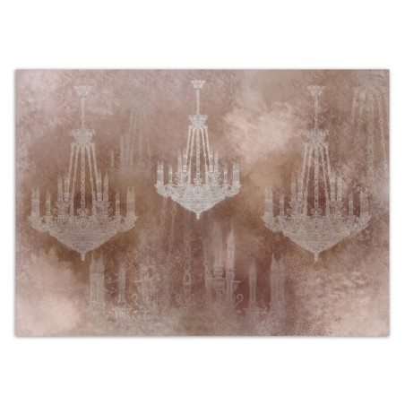 Moderne Fototapete - Kronleuchter Lampe Braun Retro | Feeby