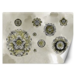 Fototapete - Abstrakt Geometrische Formen Grau Gelb | Feeby