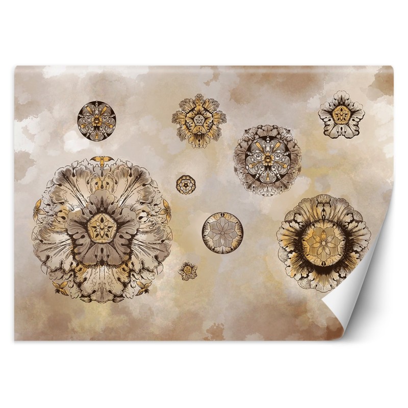 Fototapete - Geometrische Formen Beige Braun | Feeby