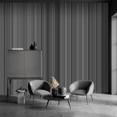 Modische Fototapete - Linien Abstrakt Textur Grau 3D | Feeby