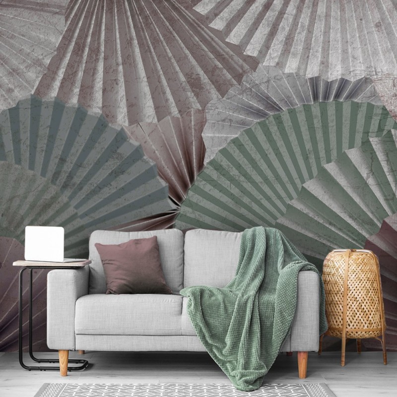 Fototapete - Japanischer Fan Abstrakt | Feeby