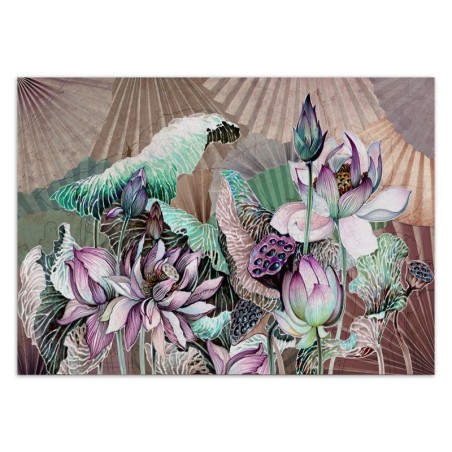 Modische Fototapete - Heilige Lotos und Fanter | Feeby