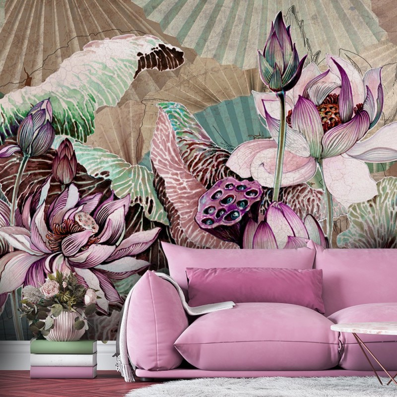 Nowoczesne fototapety - Kwiat lotosu rośliny natura | FEEBY