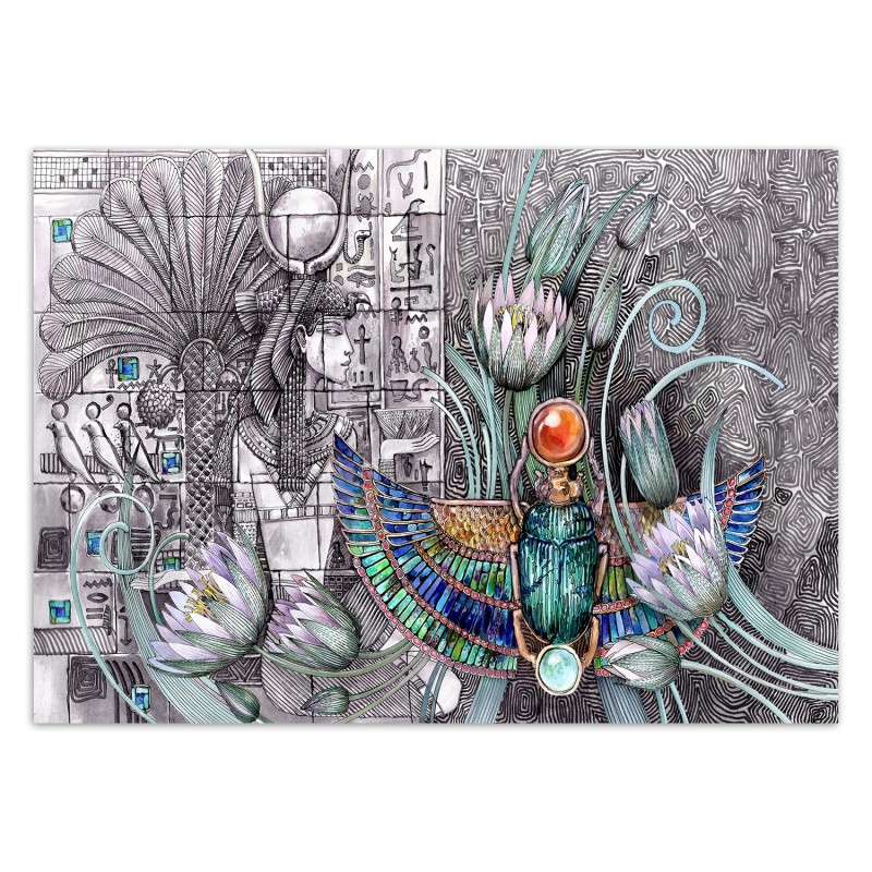 Modische Fototapete - 3D Ägypten Pharao Abstrakt | Feeby