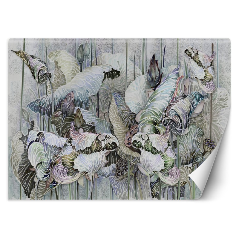 Stilvolle Fototapete - Lotos Blumen Beige | Feeby