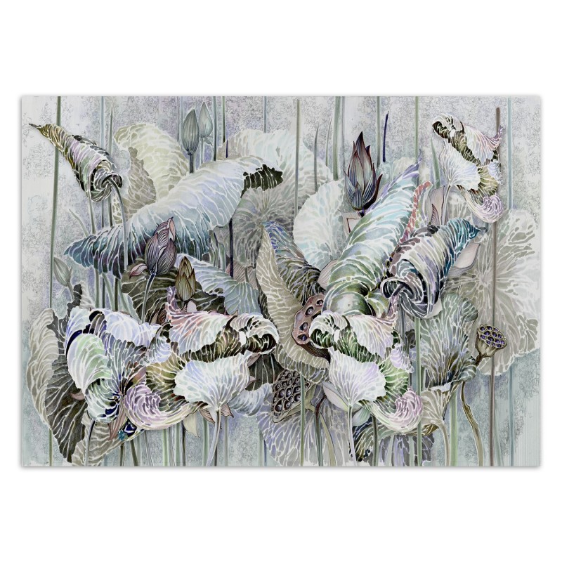 Stilvolle Fototapete - Lotos Blumen Beige | Feeby