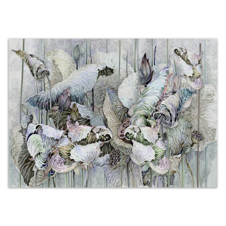 Stilvolle Fototapete - Lotos Blumen Beige | Feeby