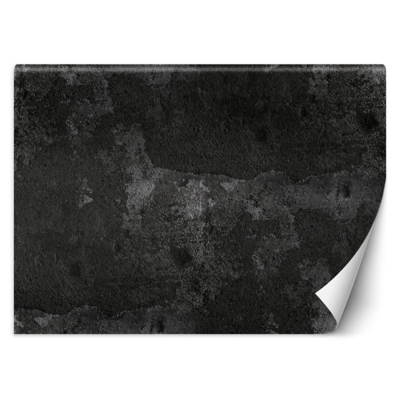 Fototapete - Alte Stein Betonwand Schwarz | Feeby