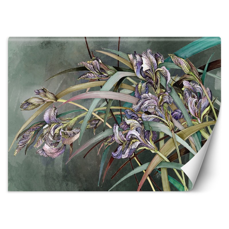 Fototapete - Iris Blumen im Wind | Feeby