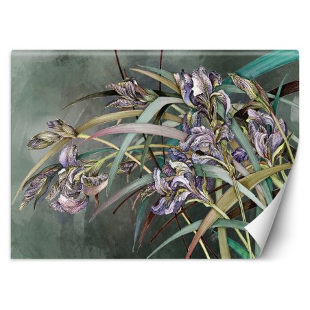 Fototapete - Iris Blumen im Wind | Feeby