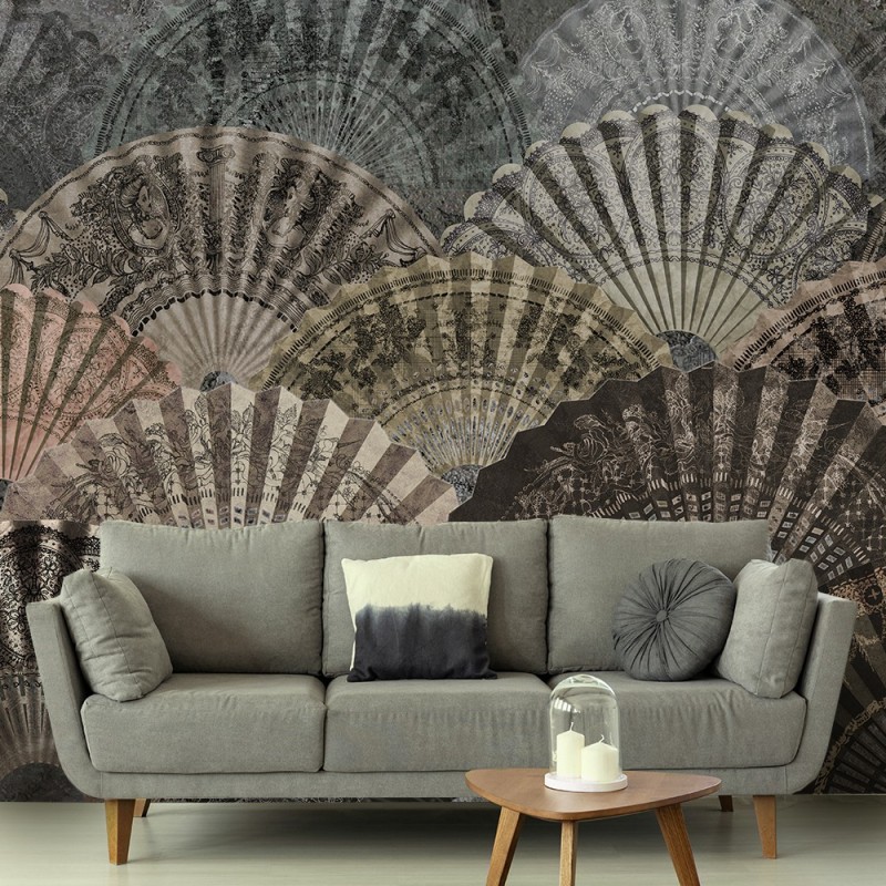 Modische Fototapete - Luxuriöse Fans Abstrakt | Feeby