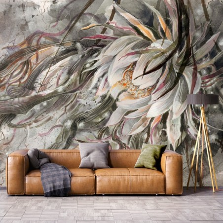 Fototapete - Bouquet Blumen Pflanzen Braun Beige | Feeby