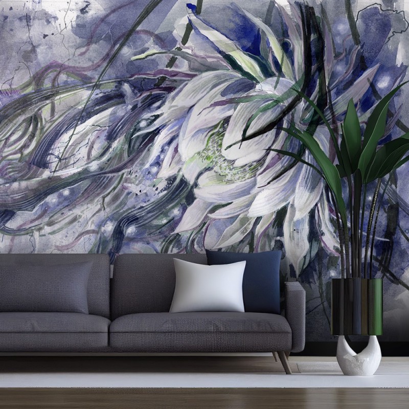 Moderne Fototapete - Blume der Königin der Nacht | Feeby