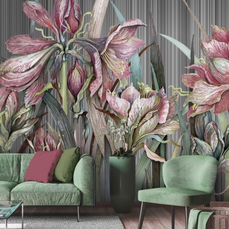 Fototapete - Zarte Iris Blumen Natur Pflanzen | Feeby