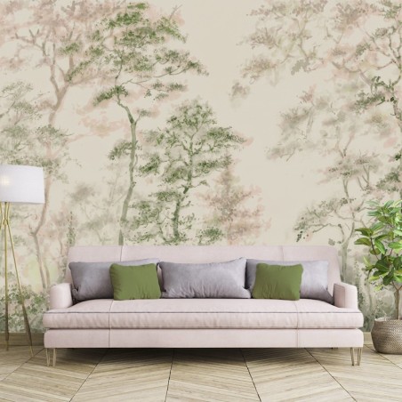 Modische Fototapete - Bäume Landschaft Natur | Feeby