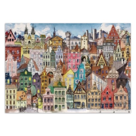 Fototapete - Bunte Stadt Architektur | Feeby