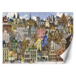 Fototapete - Bunte Stadt Architektur | Feeby