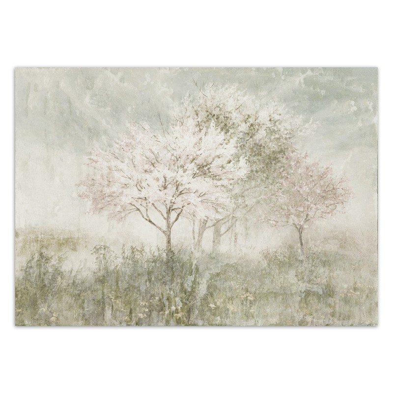 Moderne Fototapete - Ein blühender Baum in der Wiese | Feeby