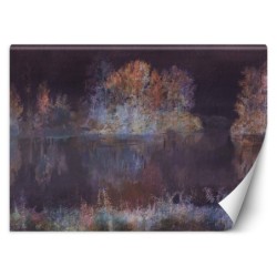 Fototapete - Baum See im Nebel Abstrakt Aquarell | Feeby