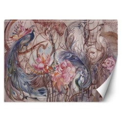 Fototapete - Dschungel Pfau Tropische Blätter | Feeby