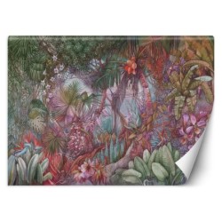 Fototapete - Tiefer Dschungel Exotische Tiere und Palmen | Feeby