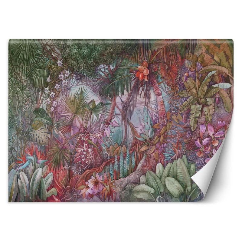 Ekskluzywna fototapeta - Kolorowa dżungla | FEEBY