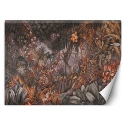 Fototapete - Luxury Bunte Dschungel Tropische Tiere Braun | Feeby