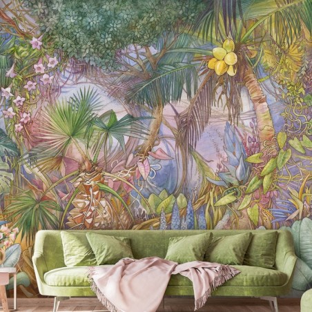 Fototapete - Luxury Bunte Dschungel Tropen Tiere | Feeby