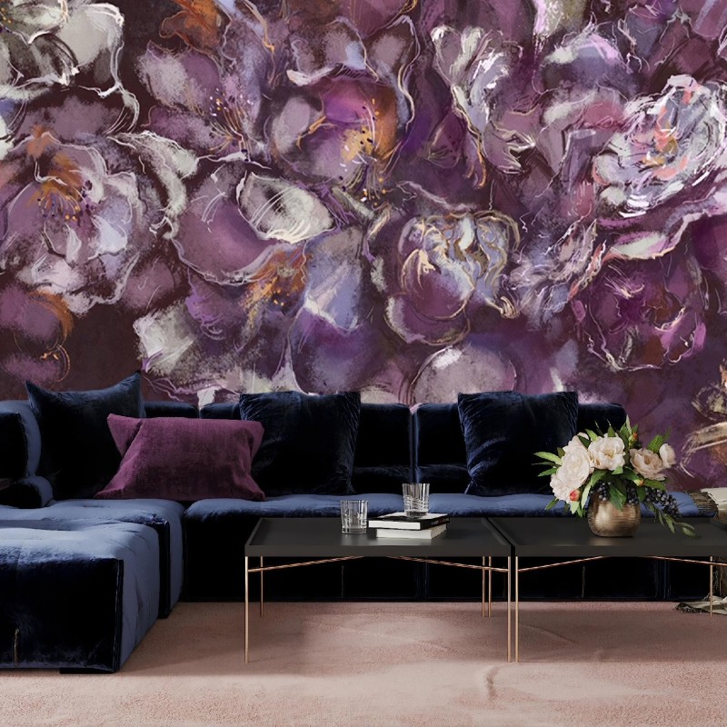 Fototapete - Lila Iris Blumem Pflanzen Natur | Feeby