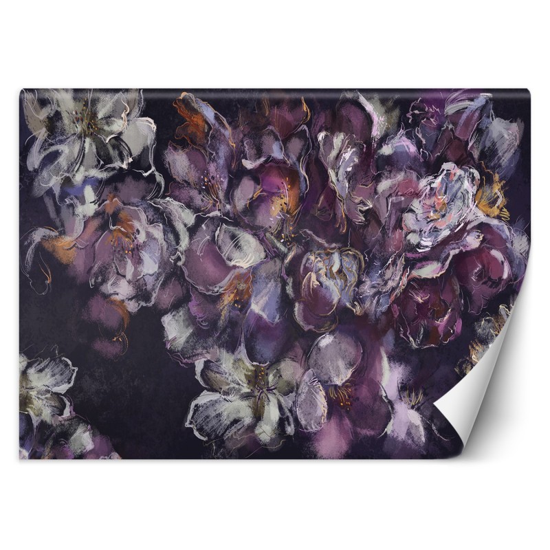 Moderne Fototapete - Iris Blumem Pflanzen Natur Lila | Feeby