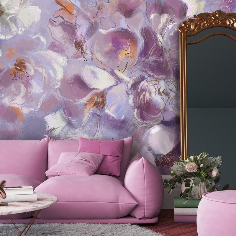 Fototapete - Iris Blumem Pflanzen Natur Lila | Feeby