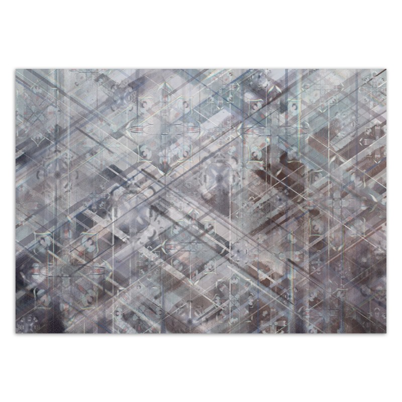 Fototapete - Geometrische Abstrakt 3D Blau Grau | Feeby