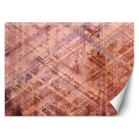 Moderne Fototapete - Geometrische Formen 3D Rosa | Feeby