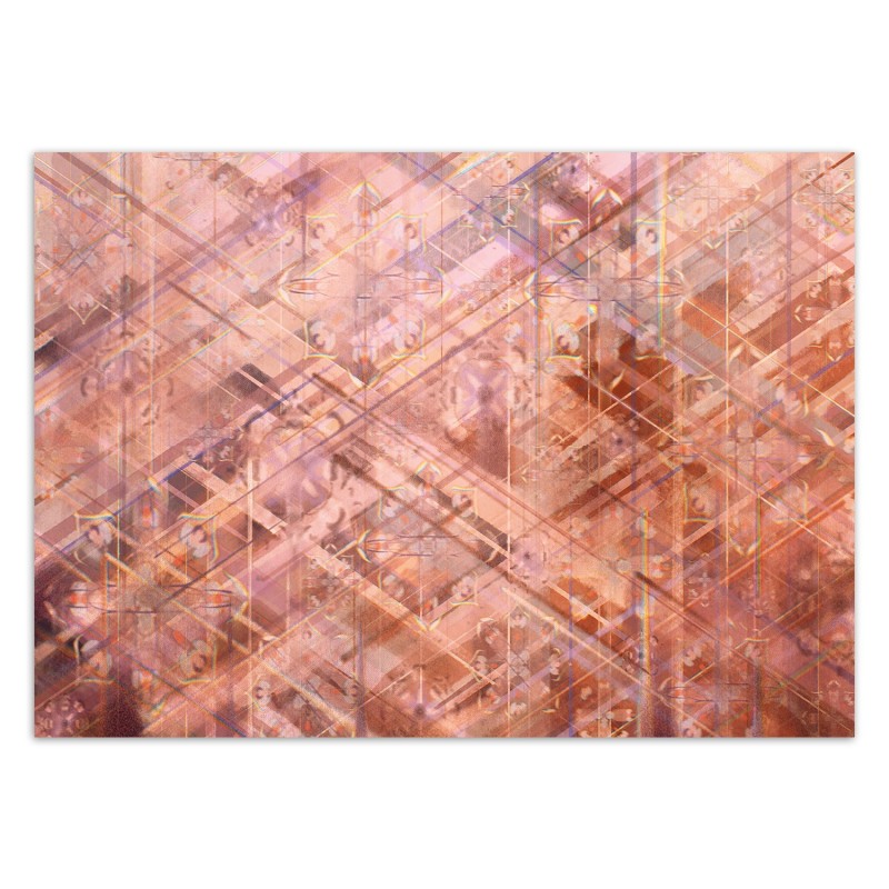 Moderne Fototapete - Geometrische Formen 3D Rosa | Feeby