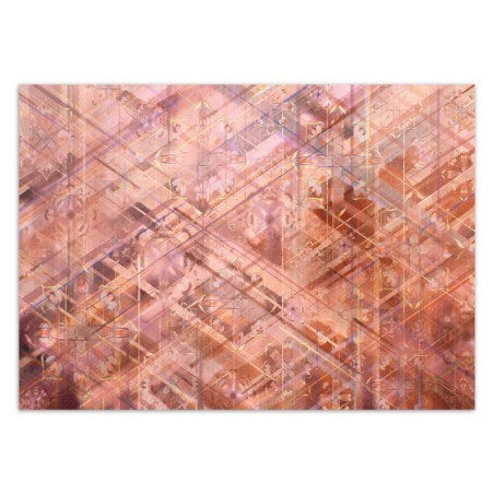 Moderne Fototapete - Geometrische Formen 3D Rosa | Feeby