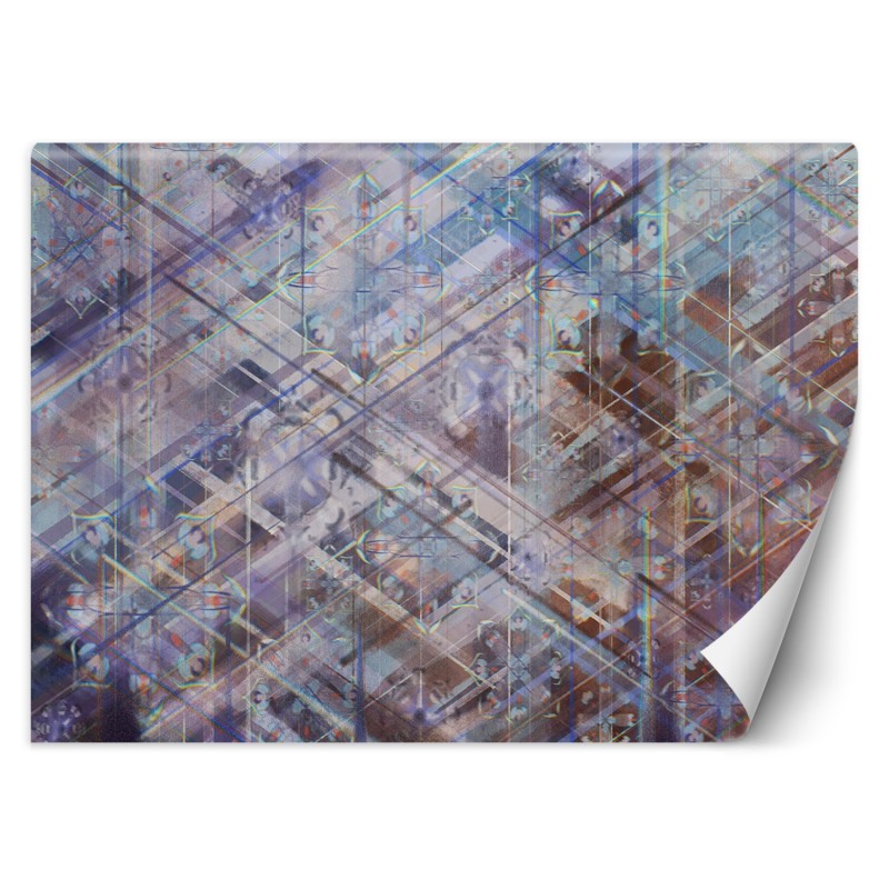 Fototapete - Abstrakte geometrische Formen Blau | Feeby