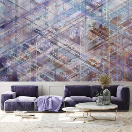 Fototapete - Abstrakte geometrische Formen Blau | Feeby