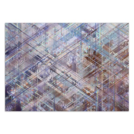 Fototapete - Abstrakte geometrische Formen Blau | Feeby