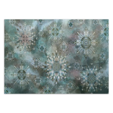 Moderne Fototapete - Mosaik Abstrakt Blau Grau | Feeby