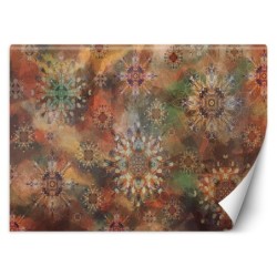 Modische Fototapete - Mosaik Abstrakt rot orange | Feeby