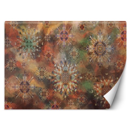 Modische Fototapete - Mosaik Abstrakt rot orange | Feeby