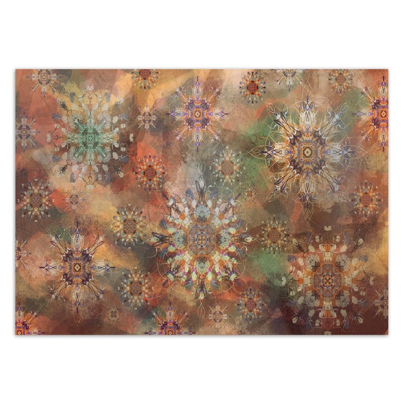 Modische Fototapete - Mosaik Abstrakt rot orange | Feeby