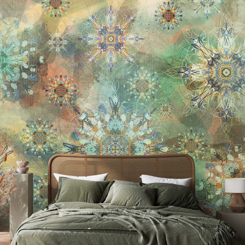 Stilvolle Fototapete - Mosaik Sterne Abstrakt | Feeby