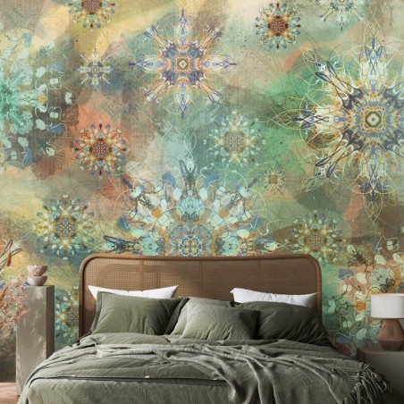 Stilvolle Fototapete - Mosaik Sterne Abstrakt | Feeby