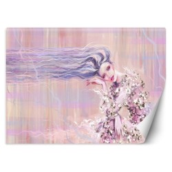 Modische Fototapete - Eine Frau mit langen Haaren | Feeby