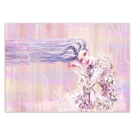 Modische Fototapete - Eine Frau mit langen Haaren | Feeby