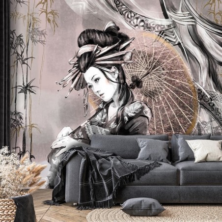 Fototapete - Geisha Orient Bambus Japan | Feeby