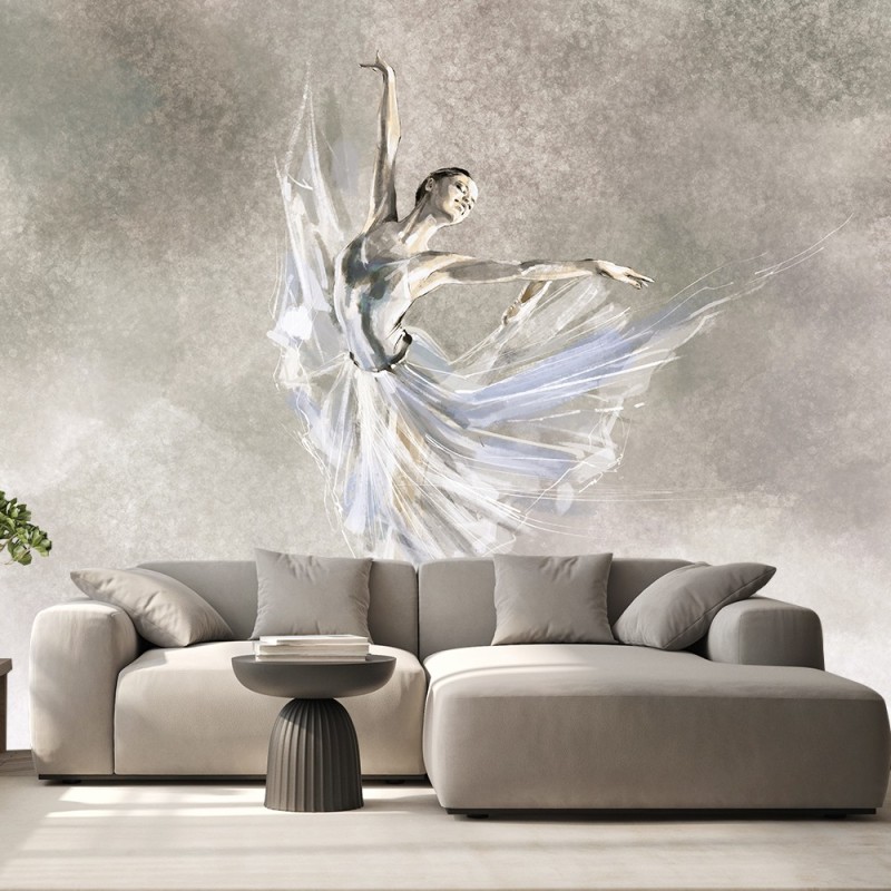 Stilvolle Fototapete - Ballett Ballerina Beton Grau | Feeby