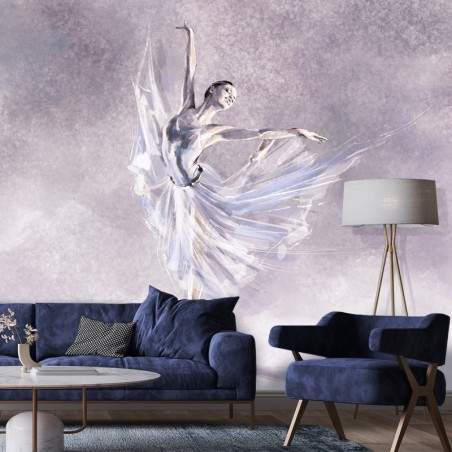 Fototapete - Ballerina Tänzerin wie gemalt Lila Viollet | Feeby