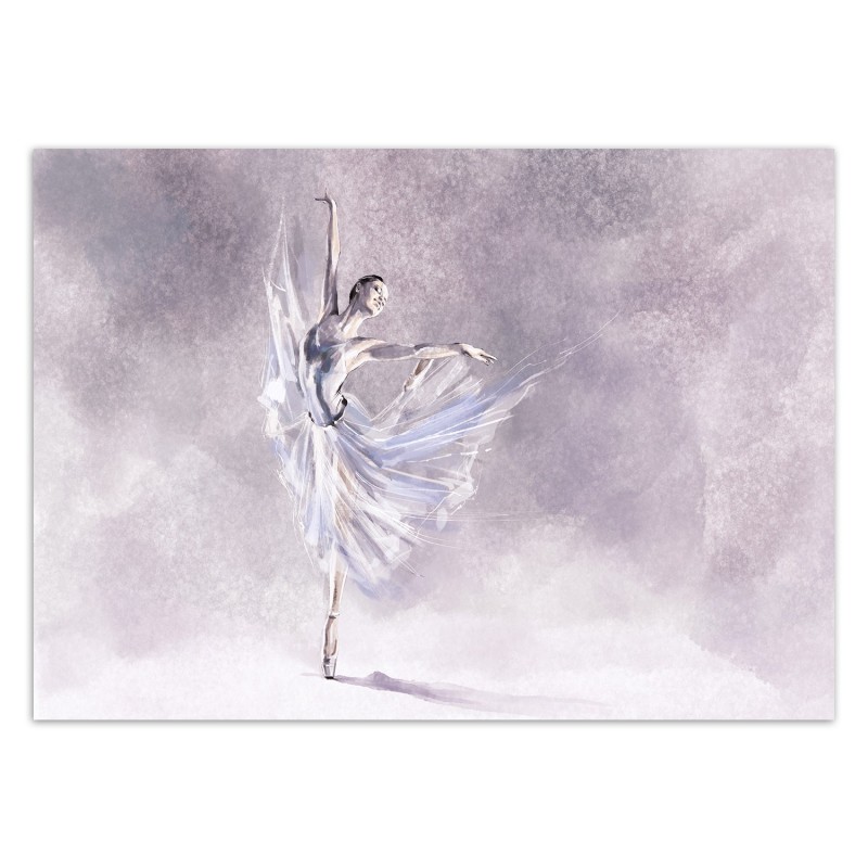 Fototapete - Ballerina Tänzerin wie gemalt Lila Viollet | Feeby